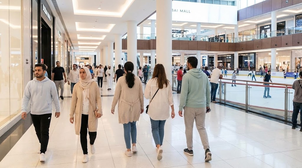 Торговый центр летом 