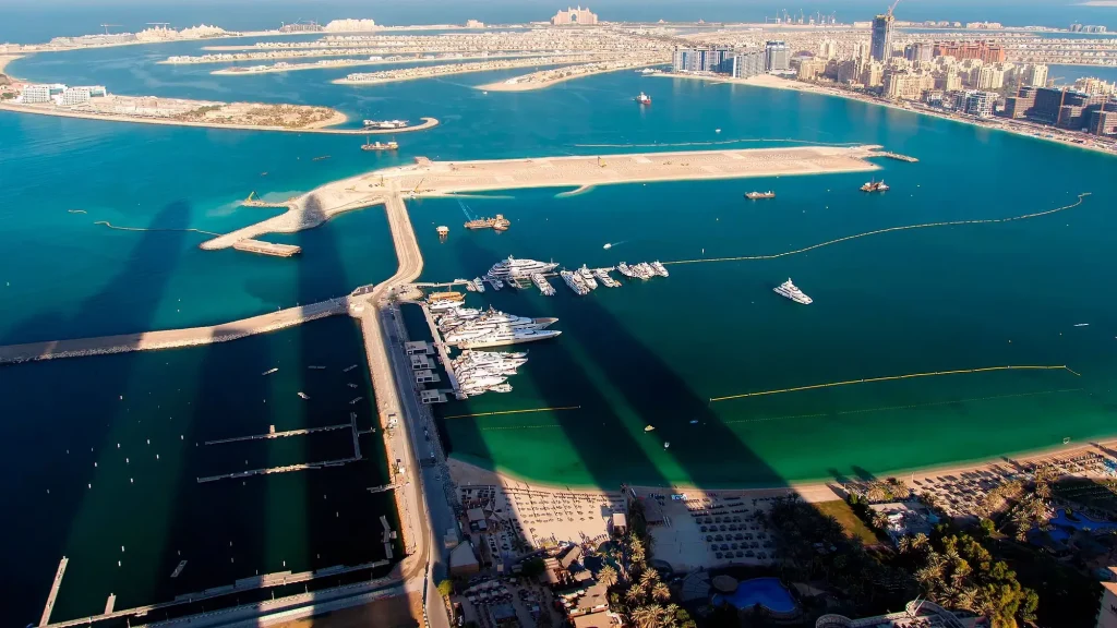 Остров Пальма Джумейра с высоты смотровой площадки